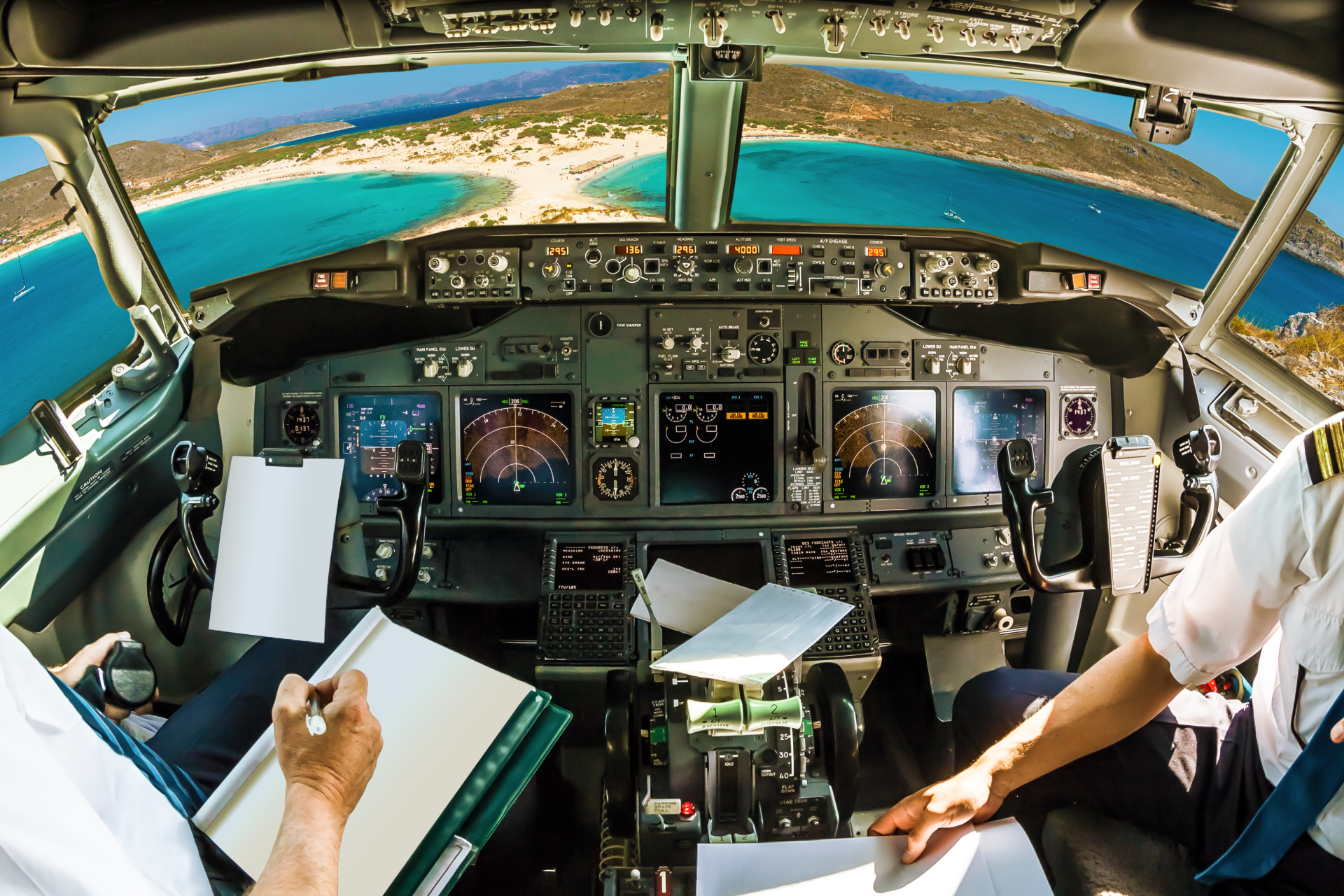 Simulateur de vol (avion de ligne ou chasse)